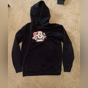 Vans snake and mushroom black hoodie, size small men’s